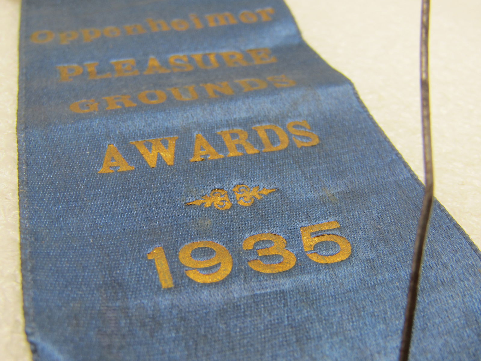 Vintage 1935 Oppenheimer Pleasures Grounds Award Badge, Signed - 3