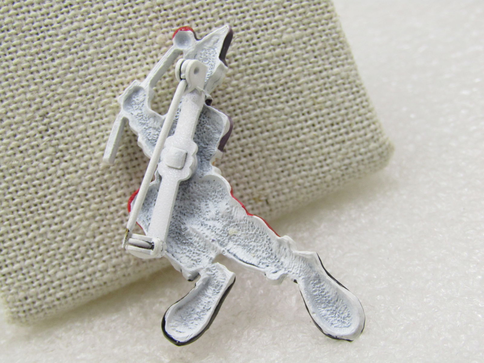 Vintage Enameled Clown Brooch, 2", On Card - 5