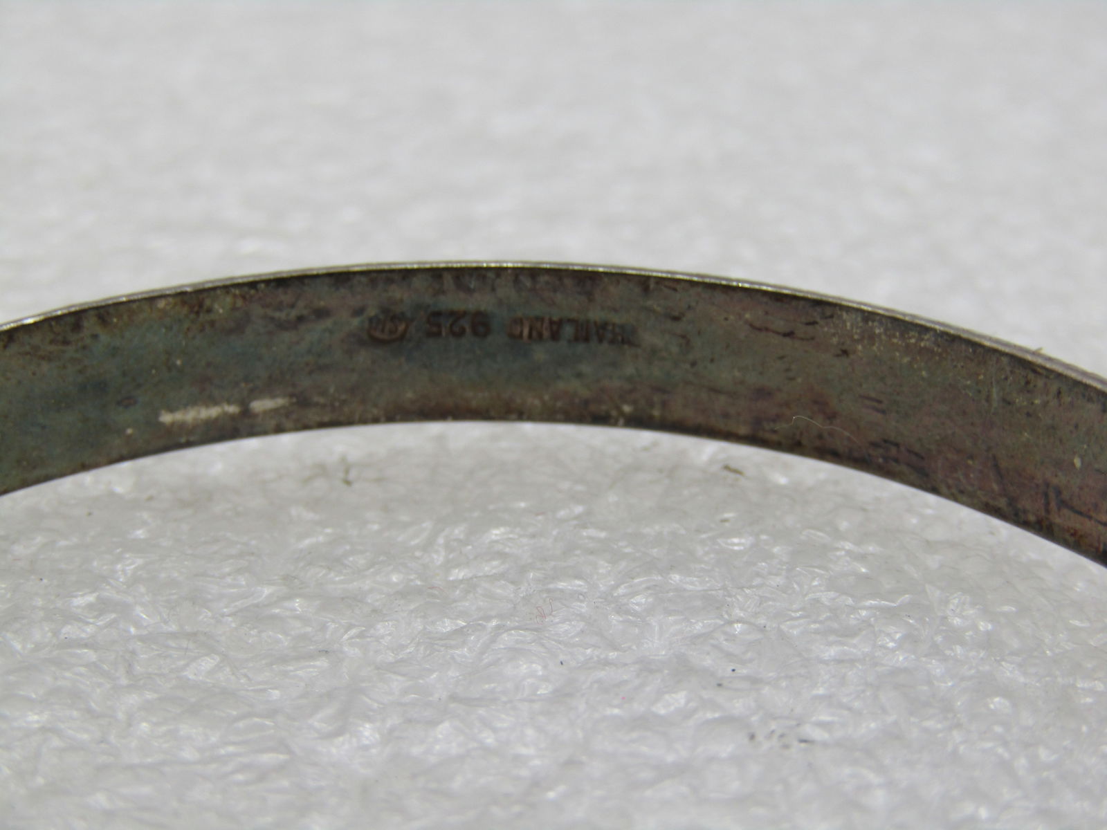 Vintage Sterling Engraved Hinged Bangle Bracelet, 7", 6.5mm - 4