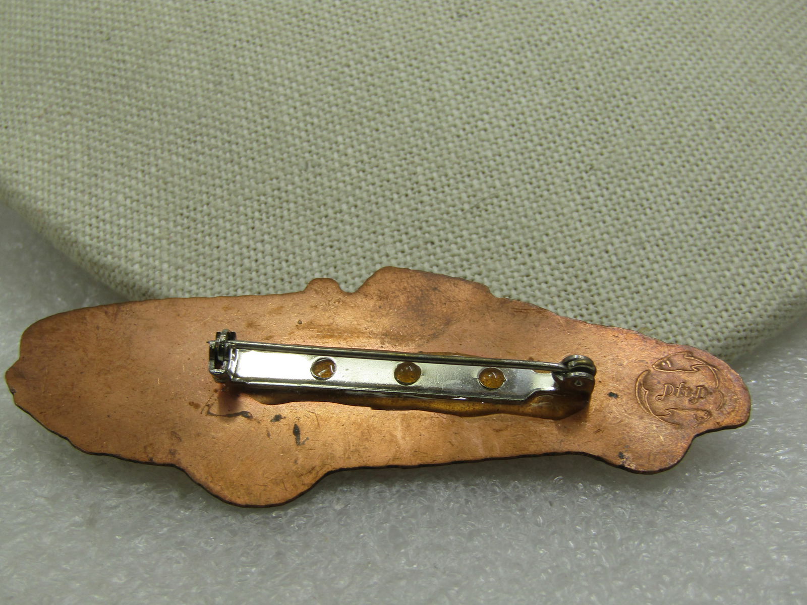 Vintage DFTD Signed Mercedes Convertible Brooch - 5