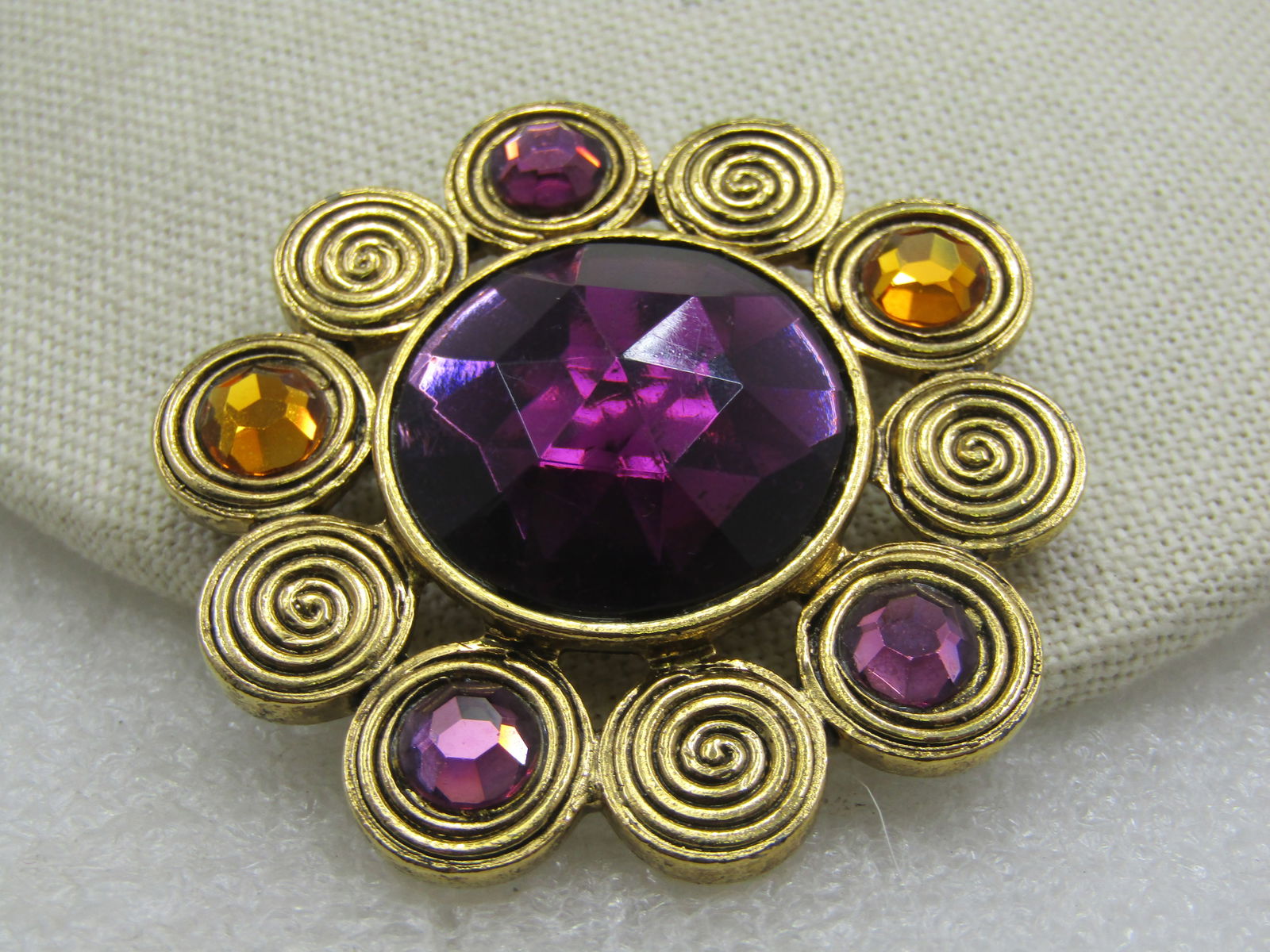 Enameled Silver Tone Bear Tack Pin, Blue & Red, Black Eyes - 3