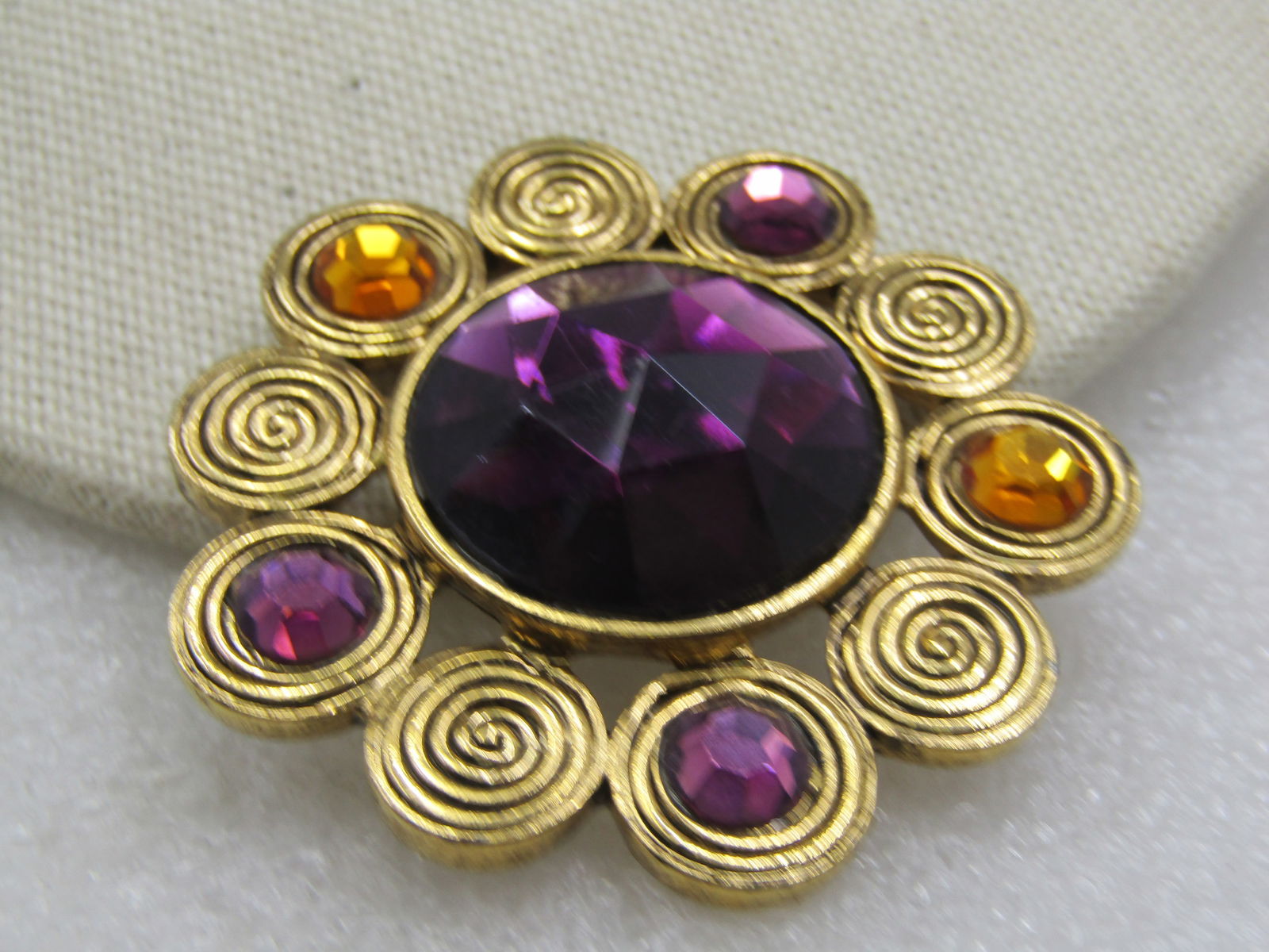 Enameled Silver Tone Bear Tack Pin, Blue & Red, Black Eyes - 4