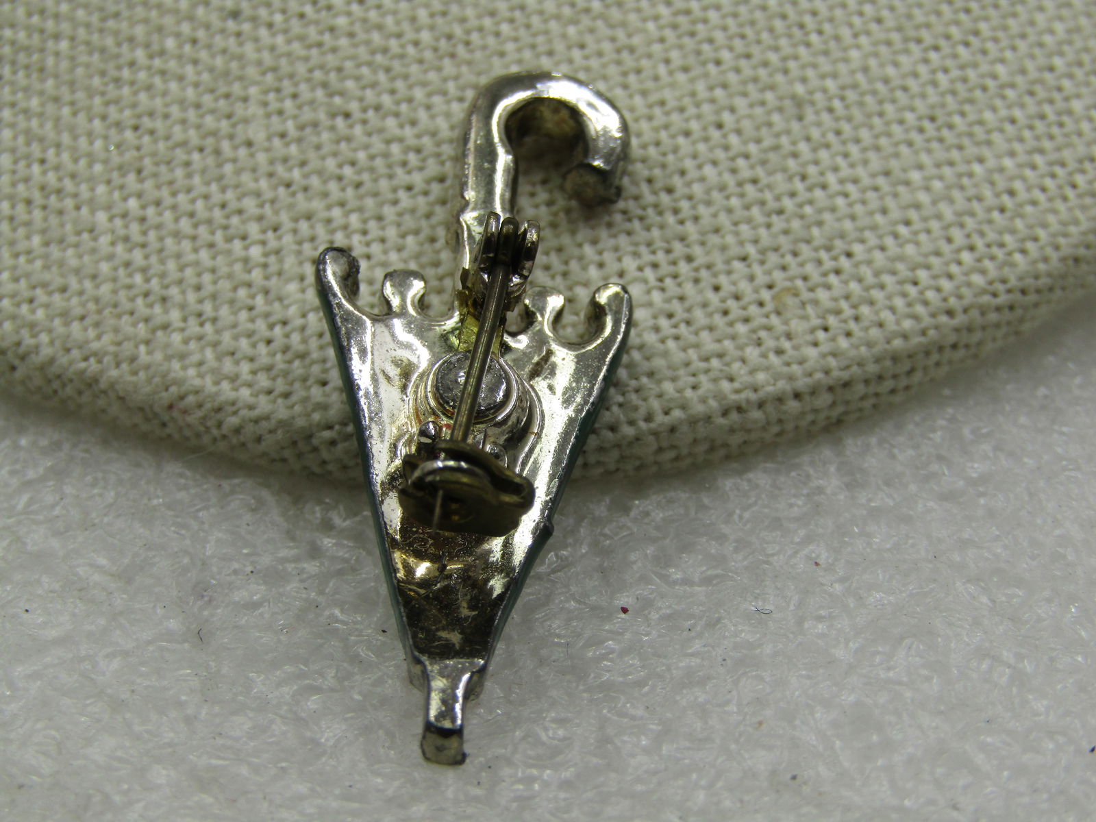 Vintage Enameled Umbrella Brooch, 1940's-1950's, 1.5" - 4