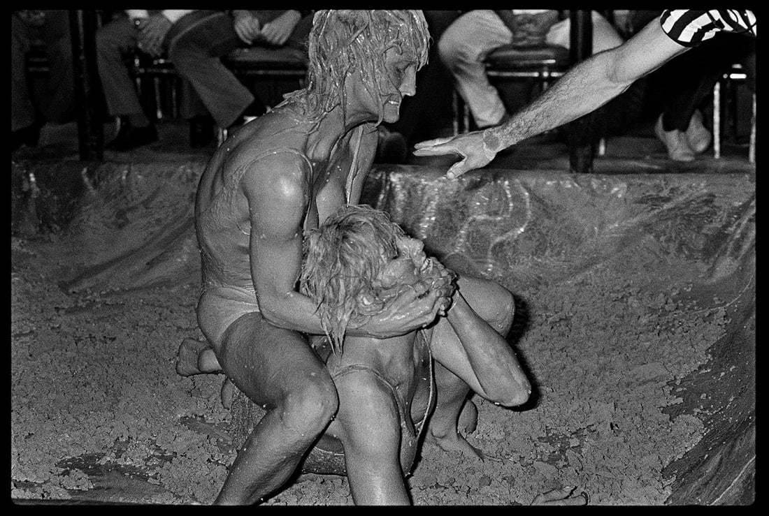 Catfight Female Mud Wrestlers 5 By Arthur Steel: 1980 (printed later): Title: Catfight Female Mud Wrestlers 5 By Arthur Steel: 1980 (printed later) Description: Catfight Female Mud Wrestlers 5 By Arthur Steel Paper size: 16 x 13" / 41 x 33 cm Silver Gelatin Print 1980