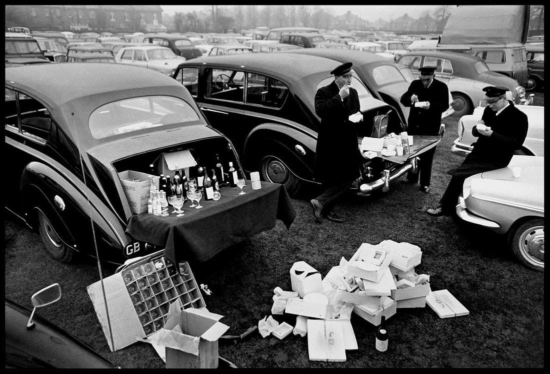 Chauffeurs Feast Twickenham By Arthur Steel: 1960 (Printed later): Title: Chauffeurs Feast Twickenham By Arthur Steel: 1960 (Printed later) Description: Chauffeurs Feast Twickenham By Arthur Steel Paper size: 24 x 19" / 61x48 cm Silver Gelatin Print 1960 (printed lat