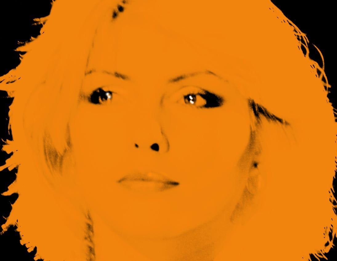 Blondie Orange by BATIK: 2023: Title: Blondie Orange by BATIK: 2023 Description: Blondie Orange by BATIK BATIK is an increasingly collectable pop artist currently living and working in London. The artist is purposely elusive with