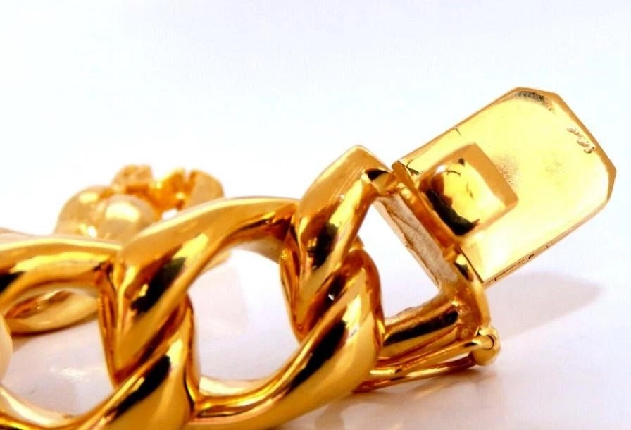Modified Cuban Link Bracelet 14kt 63 Grams Ref 12344** - 3