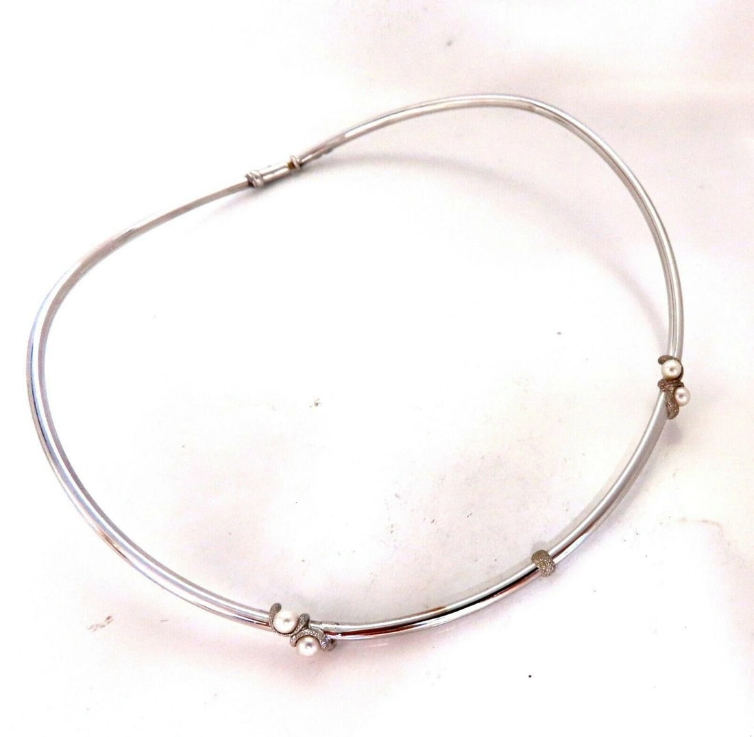 18kt Gold Tubular Diamond Cable Link Necklace** - 7