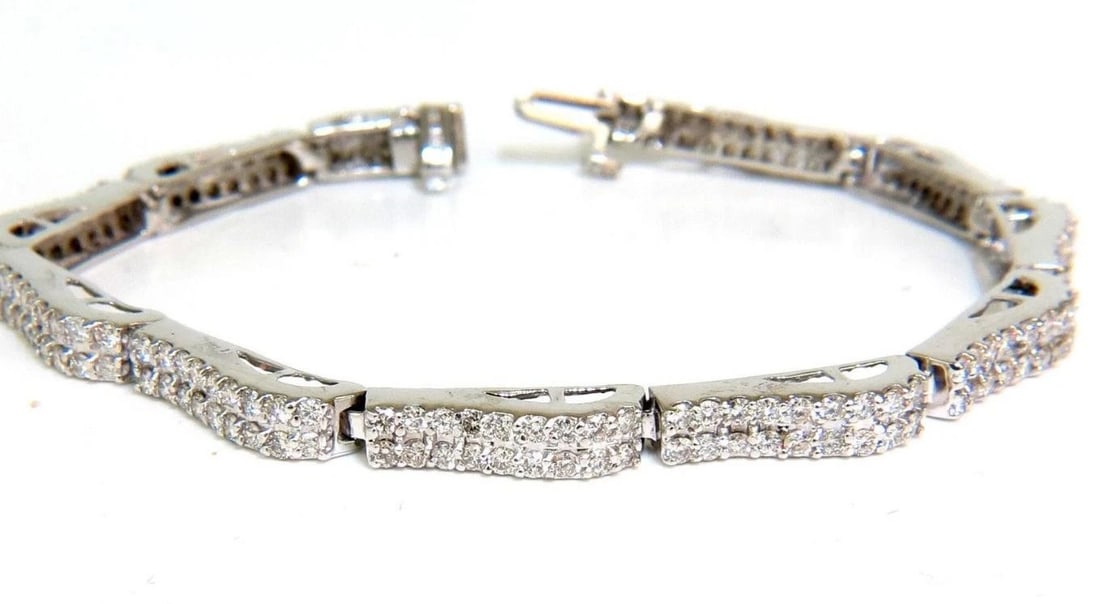 3.50 Carat Diamonds Deco Wave Link Tennis Bracelet 14 Karat White Gold 12571**: Title: 3.50 Carat Diamonds Deco Wave Link Tennis Bracelet 14 Karat White Gold 12571** Description: 3.50 Carat Diamonds Deco Wave Link Tennis Bracelet 14 Karat White Gold 12571** $5,000.00 PRODUCT DESC