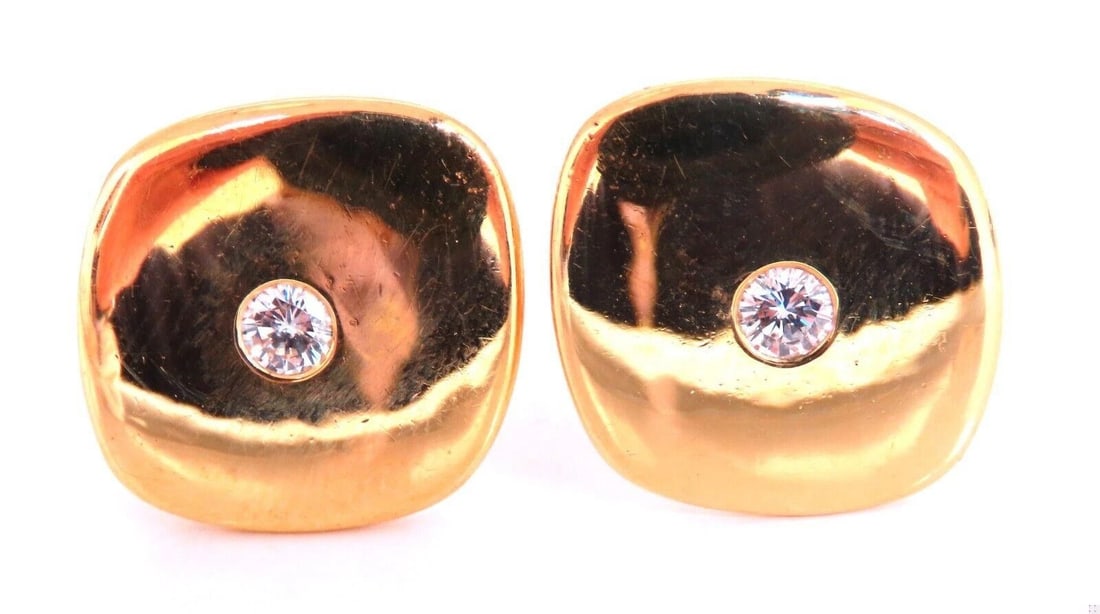 .50ct Natural diamond clip earrings 14kt yellow gold** (1 of 3)