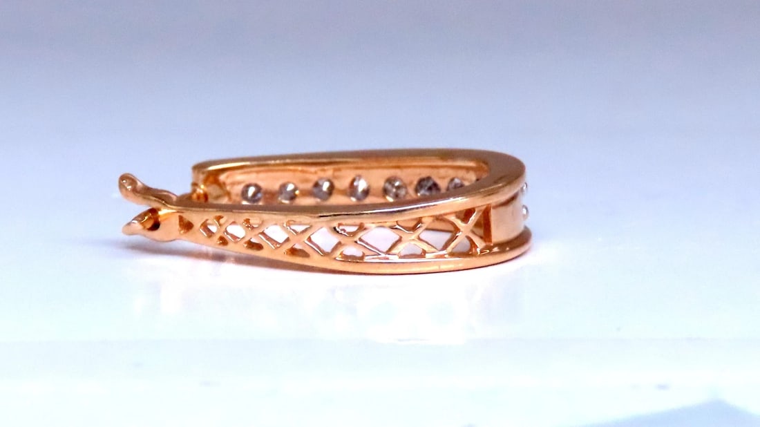 .36ct Natural Diamonds Semi Hoop Earrings 12490** - 2