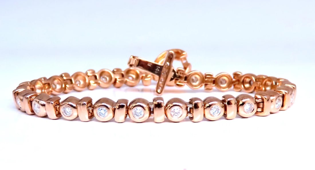 1.54ct diamonds toggle bracelet 14kt 12459** (1 of 4)