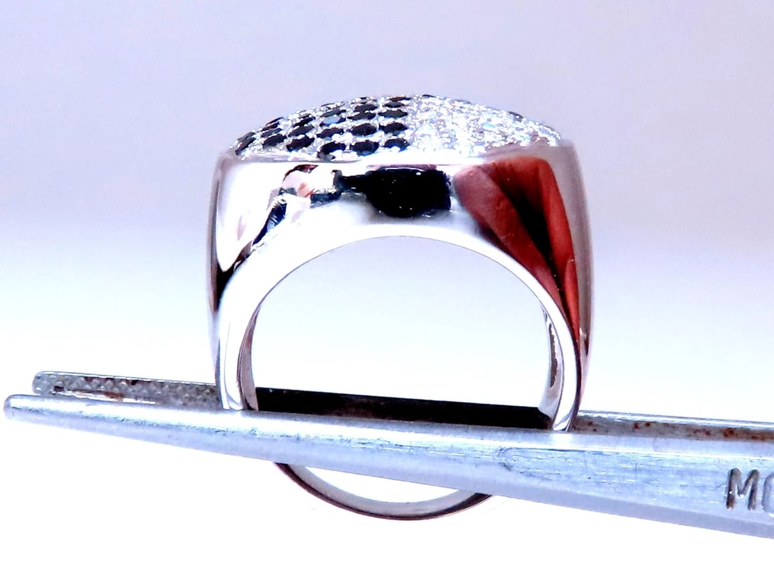 1ct Black Diamonds Circular Mens Ring 14kt gold 12428** - 3