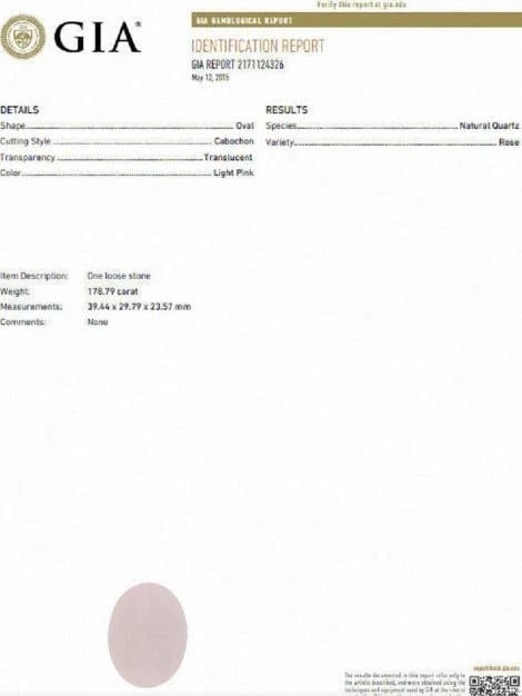 GIA Certified 178 Carat Natural Rose Quartz Flamingo Brooch Pin 18kt #12345** - 8