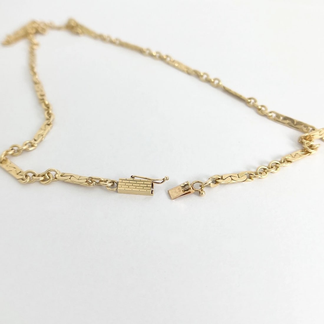 C-Link Bar Rolo Chain Necklace 14K Yellow Gold, 20.75 Inches, 4 mm, 18.95 Grams - 6