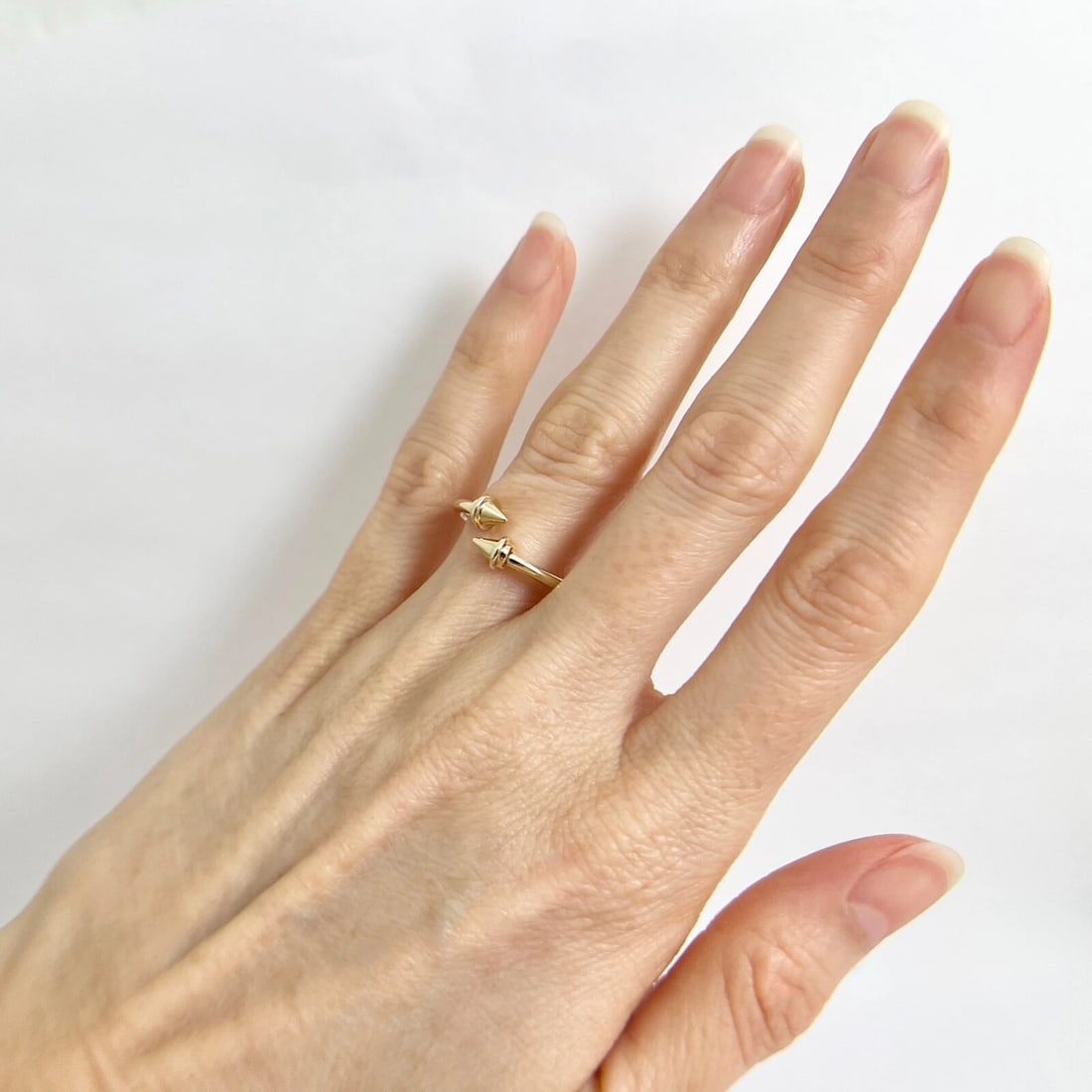 Open Spike Statement Wrap Ring 14K Yellow Gold, Size 6.5 - 4