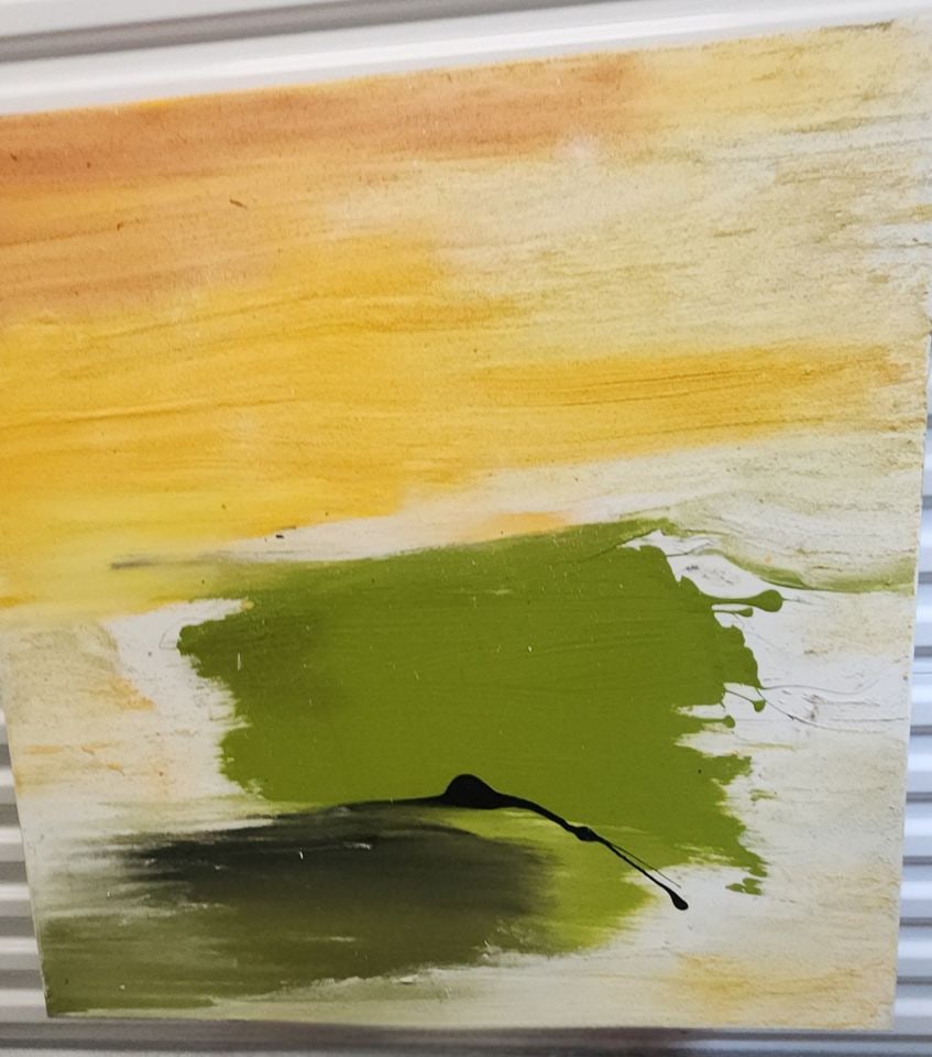 Large powerful mid-century impasto original abstract oil painting. Circa 70s.: Title: Large powerful mid-century impasto original abstract oil painting. Circa 70s. Description: Dimensions 36x36 in Please note that this lot has a confidential reserve. When you leave a bid in adva