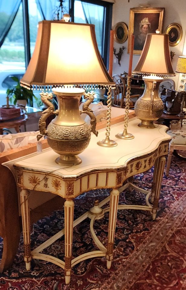 Magnificent Rare Vintage Neoclassical Italian Louis 16th Style Gilded Console. 61"x 22"x 32"h - 12