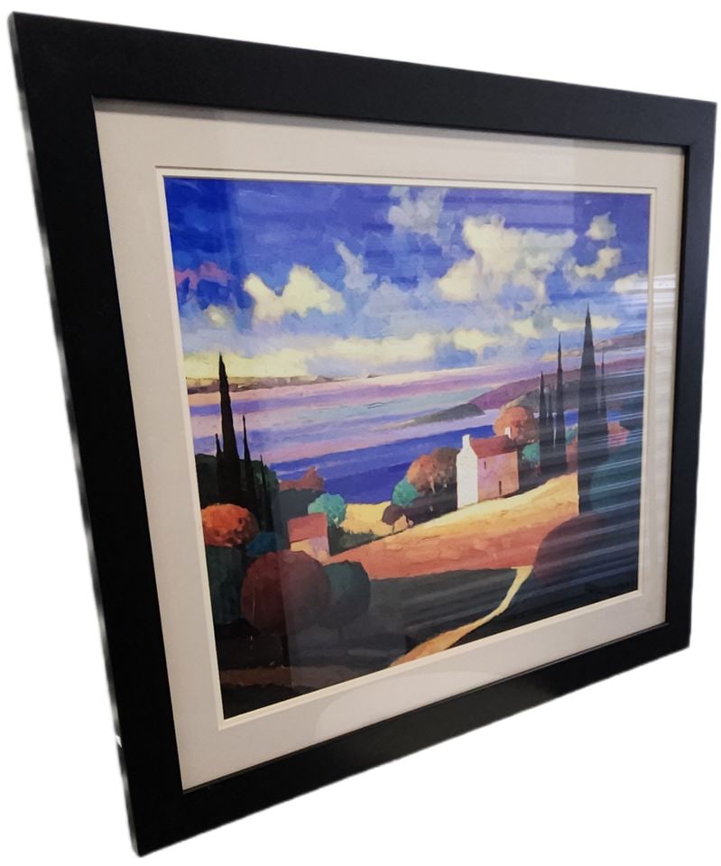 ( Set 2 of 2) Max Hayslette "Provence by the Sea II" signed Ltd Edition 30x24 seriograph of vibrant - 2