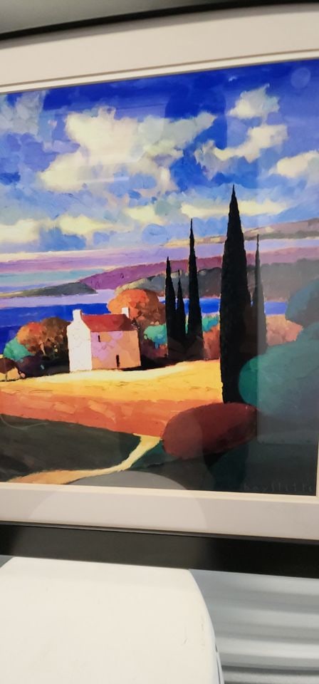 ( Set 2 of 2) Max Hayslette "Provence by the Sea II" signed Ltd Edition 30x24 seriograph of vibrant - 4