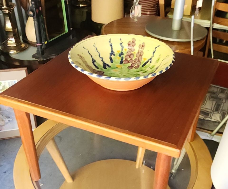 Go back to the 60s & 70s w/ this MCM Scandinavian Gallery teak coffee table. 27.5" Square x 18.5 H. - 6