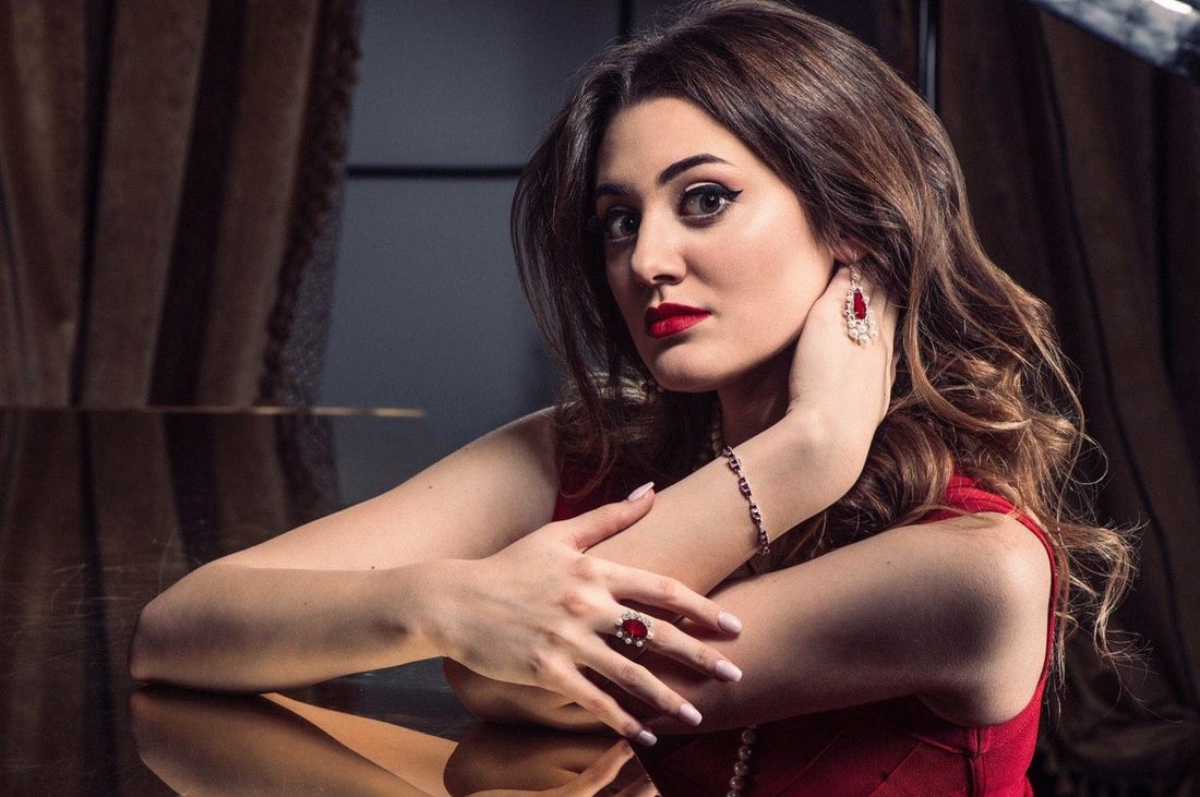 Natkina Pearl Ruby Diamond White Gold Baroque Fashion Ring - 17