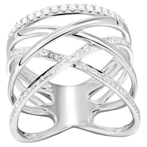 Classic Wide Diamond White Gold Exclusive Ring for Her - 13
