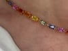 Magnificent Multi Sapphire Fine Jewellery Rose Gold Tennis Choker - 5
