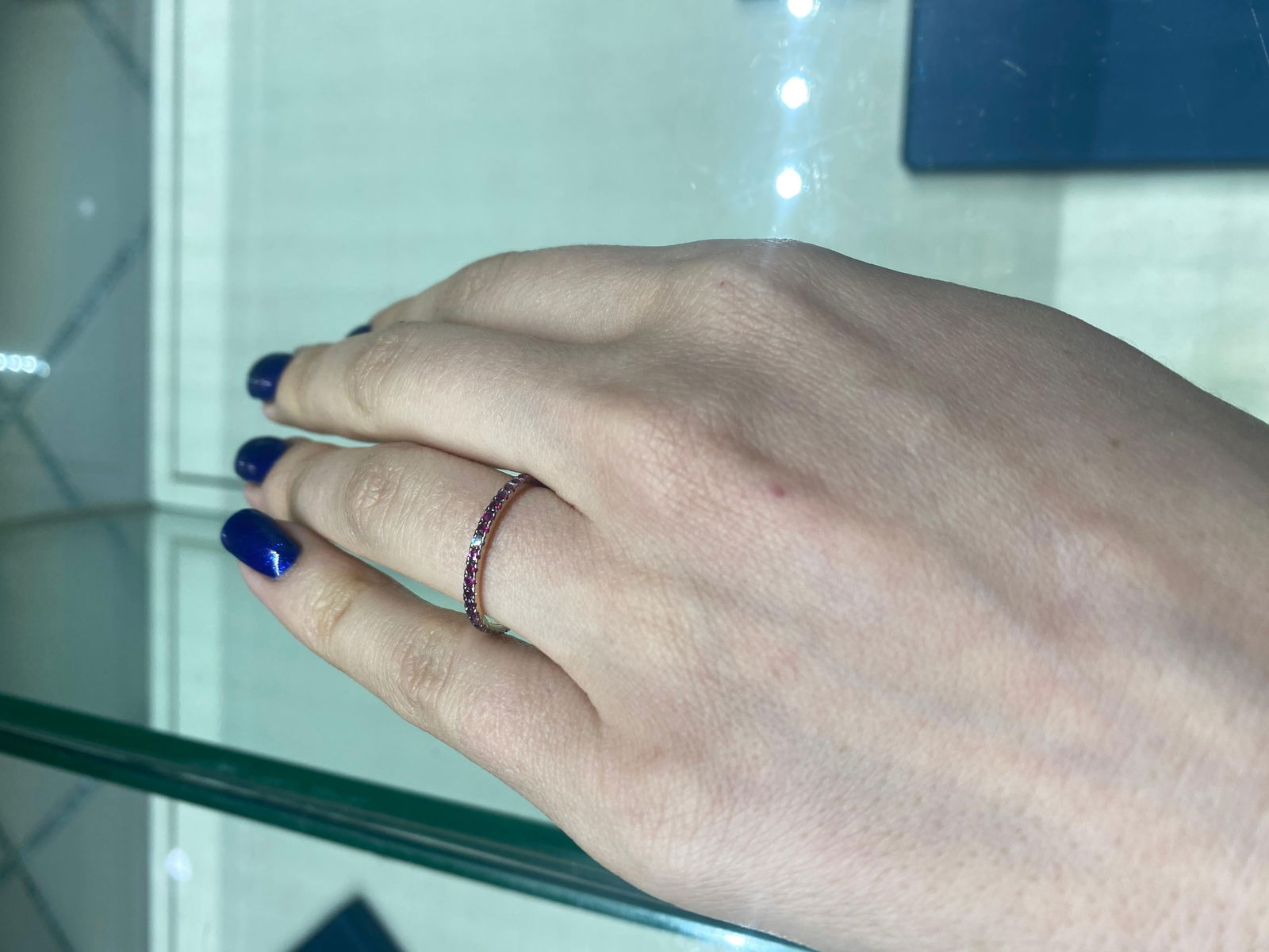 Fancy Ruby Diamond Yellow Gold Ring - 7