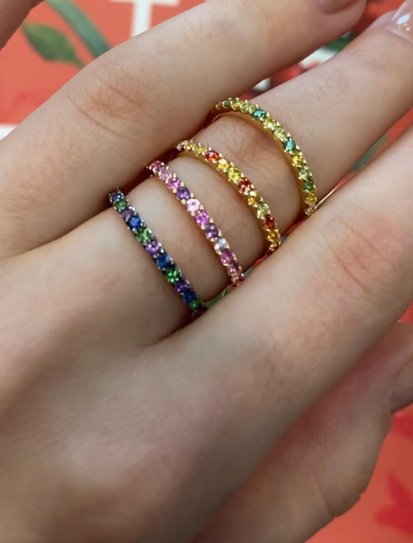 Fancy Ruby Diamond Yellow Gold Ring - 13