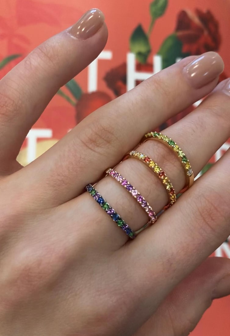 Fancy Ruby Diamond Yellow Gold Ring - 3