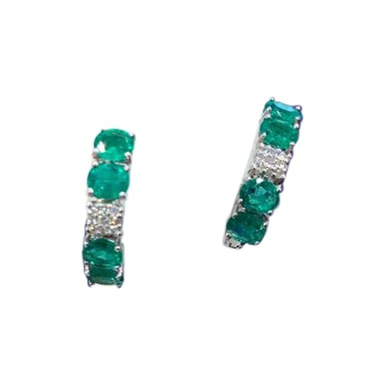 Magnifique Deep Emerald Diamond 14 Karat Earrings (1 of 4)