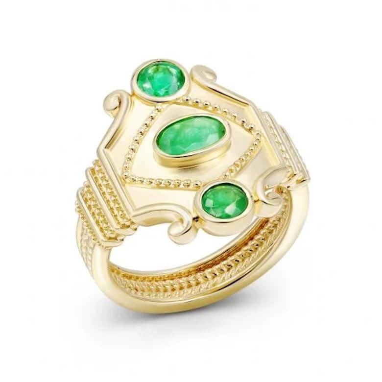 Chic Vintage Style Emerald Yellow 14K Gold Earrings for Her: Title: Chic Vintage Style Emerald Yellow 14K Gold Earrings for Her Description: Gold 14K Earrings Yellow (Matching Ring Available) Emerald 2- 0,49 ct Emerald 4-0,54 ct Weight 4,69 grams It is our