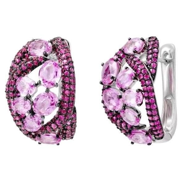 Fashion Every Day Ruby Pink Sapphire White Gold Earrings Lever-Back for Her: Title: Fashion Every Day Ruby Pink Sapphire White Gold Earrings Lever-Back for Her Description: Earrings White Gold 14K Available Also with Blue Sapphire Model (Matching Ring Available) Ruby