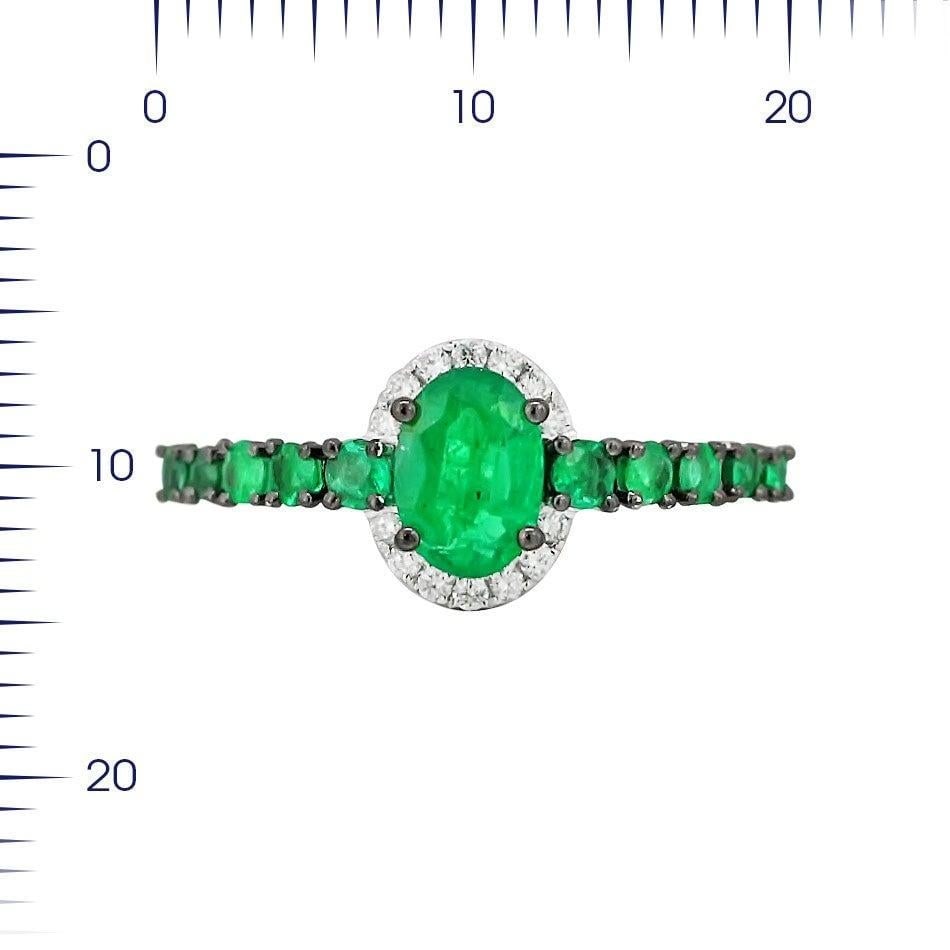 Fancy Emerald White Diamond White Gold Ring - 2