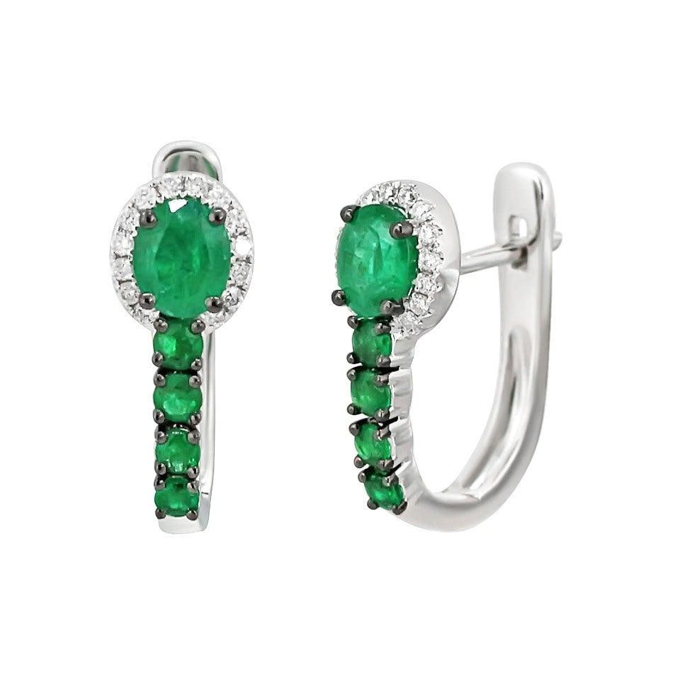 Fancy Emerald White Diamond White Gold Ring - 3