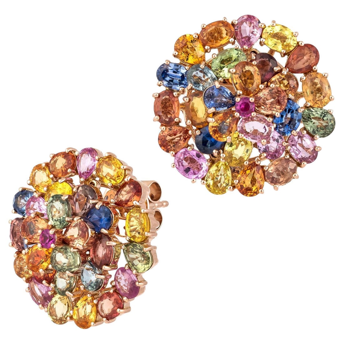 Impressive White Yellow Gold 18K Earrings Multi Sapphire Diamond for Her: Title: Impressive White Yellow Gold 18K Earrings Multi Sapphire Diamond for Her Description: EARRING 18K Yellow Gold Multi Sapphire 12.93 Cts/58 Pcs Ruby 0.10 Cts/2 Pcs Reserve: $2,034.00 Shipping: Do