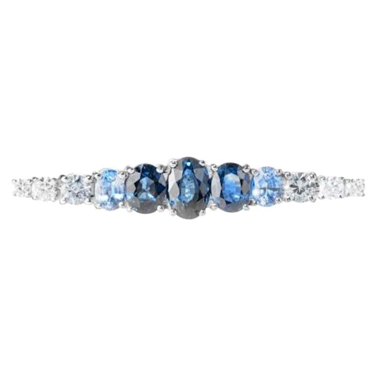 Original Natkina Blue Sapphire Diamond Elegant Brooch for Her (1 of 4)