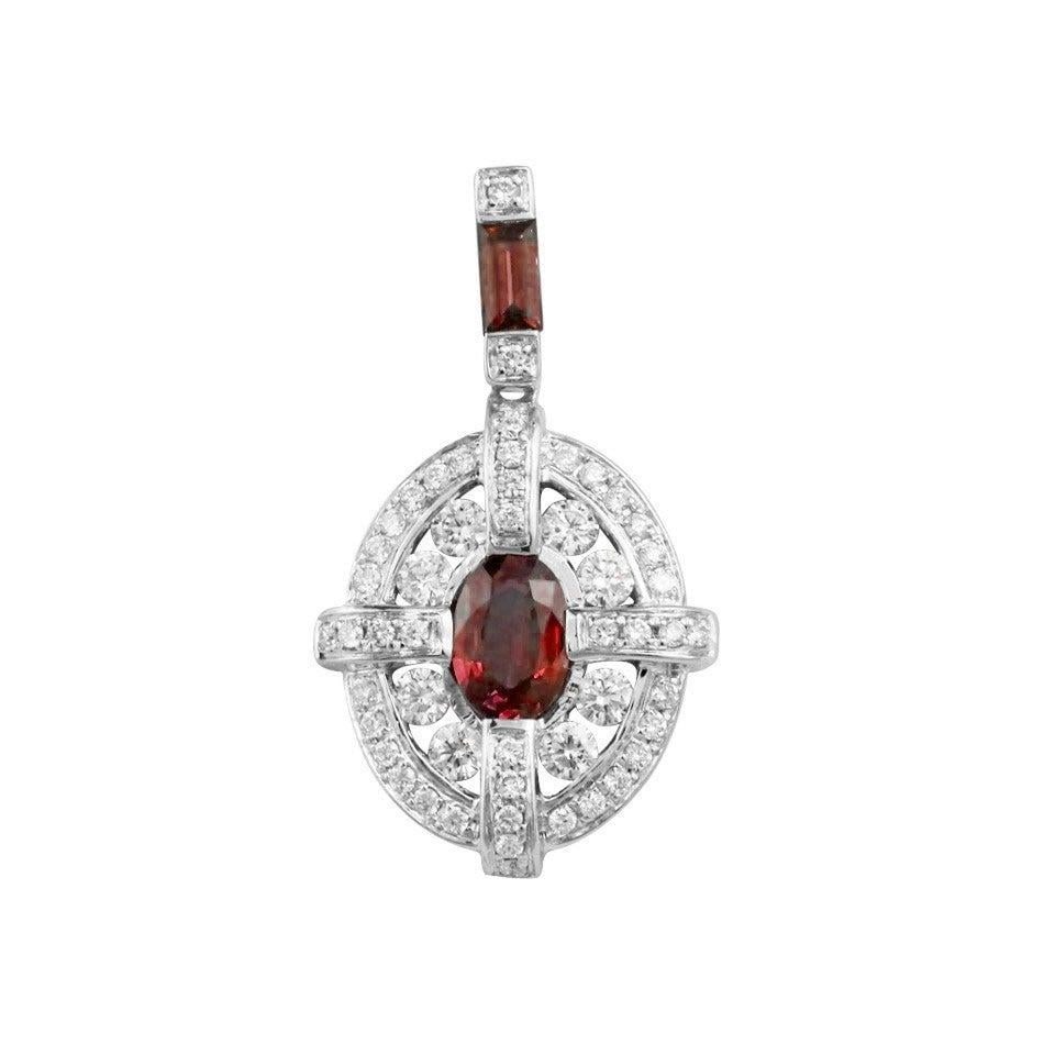 Classical Combination Ruby White Diamond White Gold Pendant: Title: Classical Combination Ruby White Diamond White Gold Pendant Description: Reserve: $1,868.00 Shipping:Domestic: Flat-rate of $50.00 to anywhere within the contiguous U.S.International: