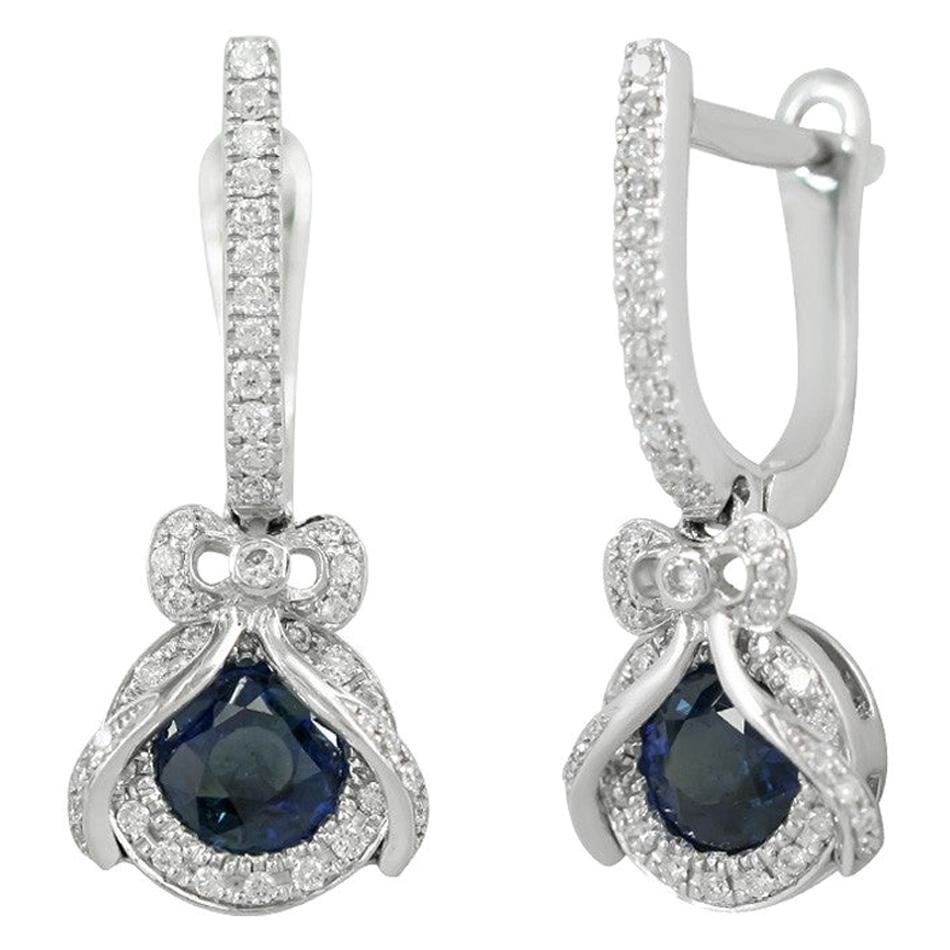 Natkina Blue Sapphire Diamond Dangle Earrings (1 of 4)