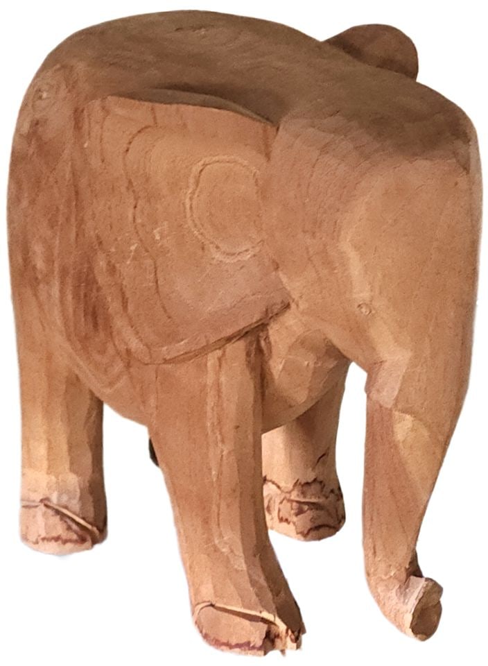 Imposing Mid-Century Solid Wood Hand-Carved Elephant Sculpture. Heavy 9"x 7"x 11" high: Title: Imposing Mid-Century Solid Wood Hand-Carved Elephant Sculpture. Heavy 9"x 7"x 11" high Description: Imposing Mid-Century Solid Wood Hand-Carved Elephant Sculpture. Heavy 9"x 7"x 11" high Reserv