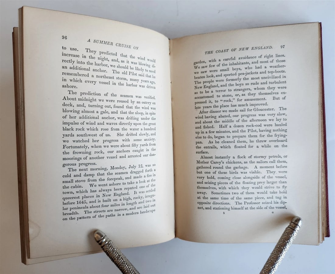 1888 SUMMER CRUISE on COAST OF NEW ENGLAND ILLUSTRATED w/ MAP antique AMERICANA - 4
