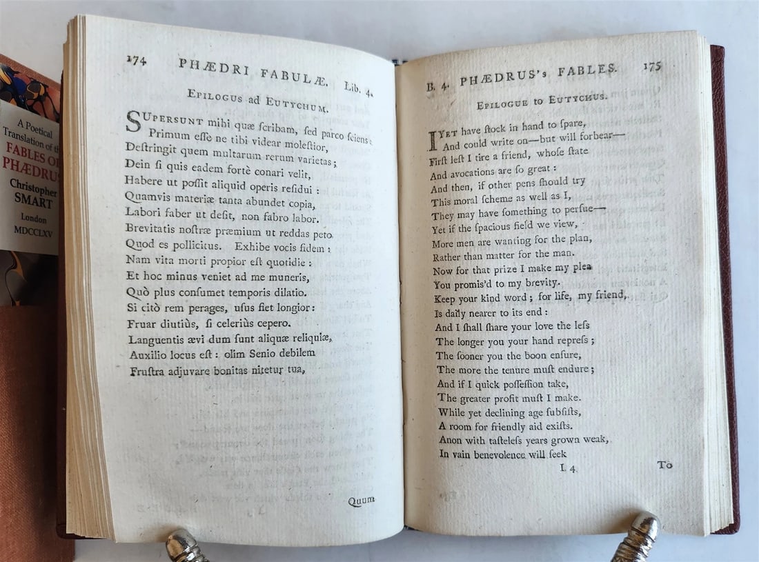 1765 Poetical Translation of Fables of Phaedrus ANTIQUE by C.Smart in ENGLISH - 5