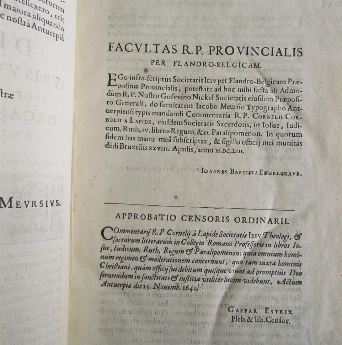 1664 BIBLE TORAH COMMENTARY OLD TESTAMENT IOSUE IUDICUM RUTH antique FOLIO - 7
