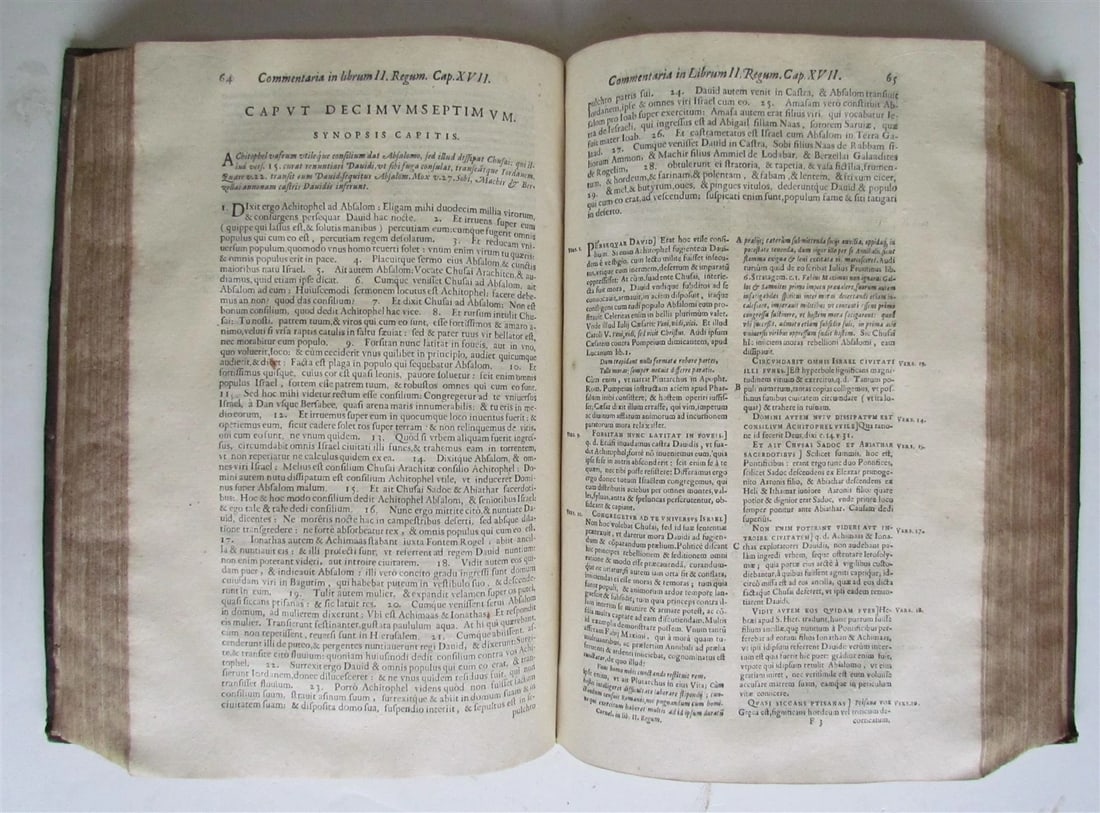 1664 BIBLE TORAH COMMENTARY OLD TESTAMENT IOSUE IUDICUM RUTH antique FOLIO - 9