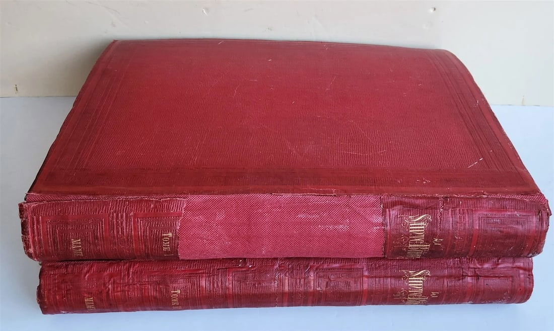 1874 BIBLE GUSTAVE DORE LLUSTRATED 2 VOLUMES MASSIVE FOLIO antique 230 plates - 4