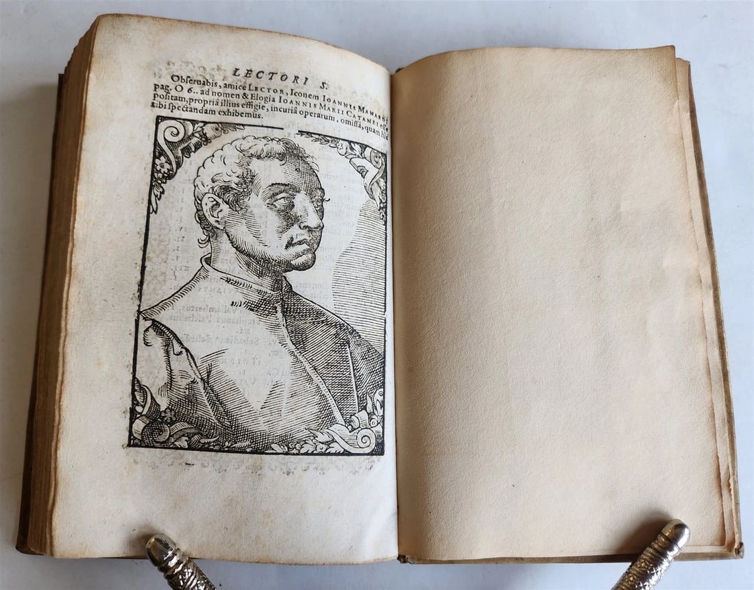 1589 PORTAITS of NOTABLE MEN ILLUSTRATED by Tobias Stimmer antique Icones sive.. - 3