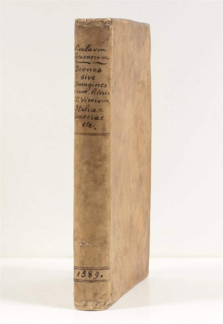 1589 PORTAITS of NOTABLE MEN ILLUSTRATED by Tobias Stimmer antique Icones sive.. - 5