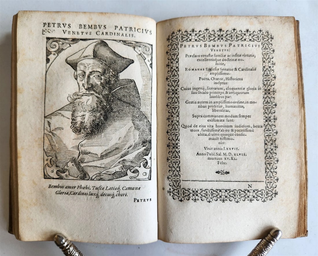 1589 PORTAITS of NOTABLE MEN ILLUSTRATED by Tobias Stimmer antique Icones sive.. - 9