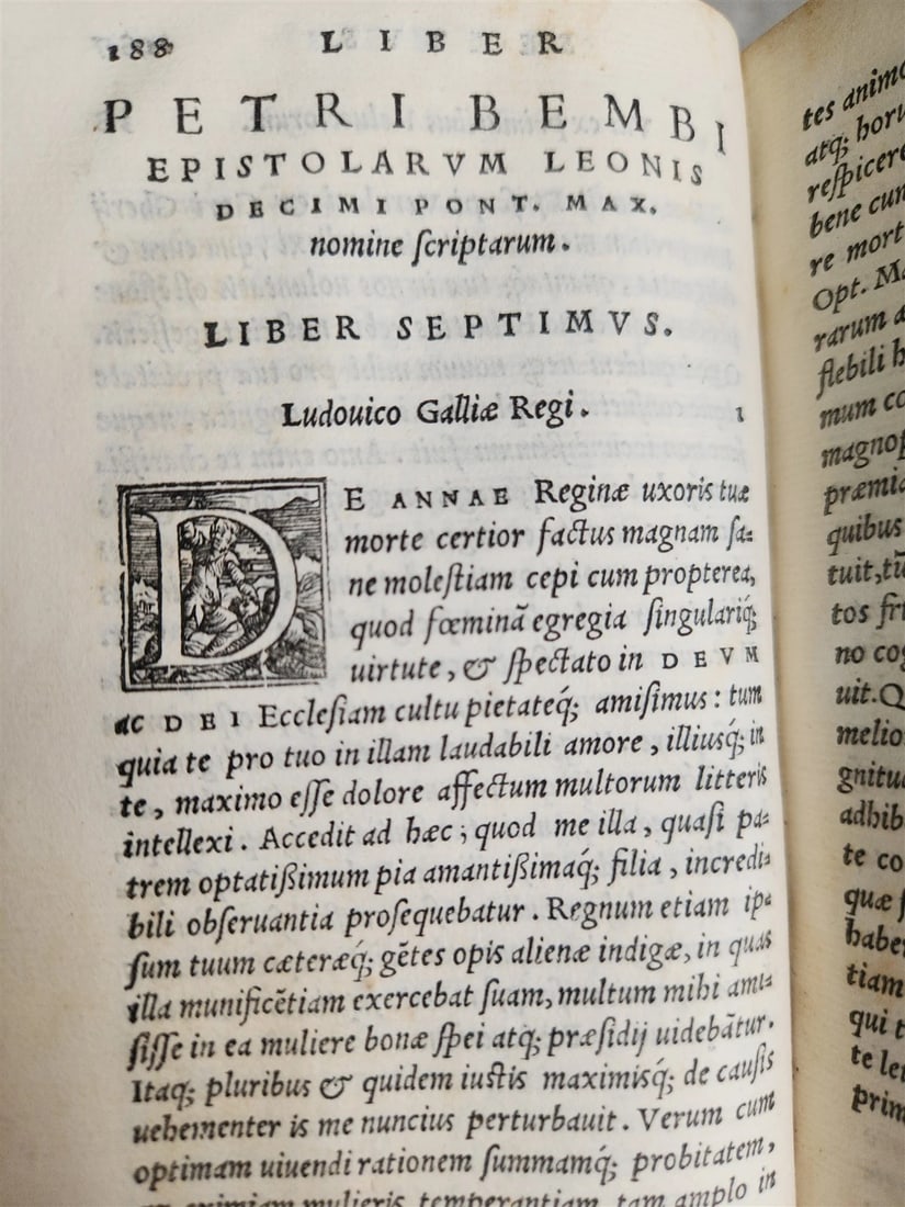 1552 PIETRO BEMBO antique vellum bound 16th CENTURY Epistolarum Leonis Decimi - 10